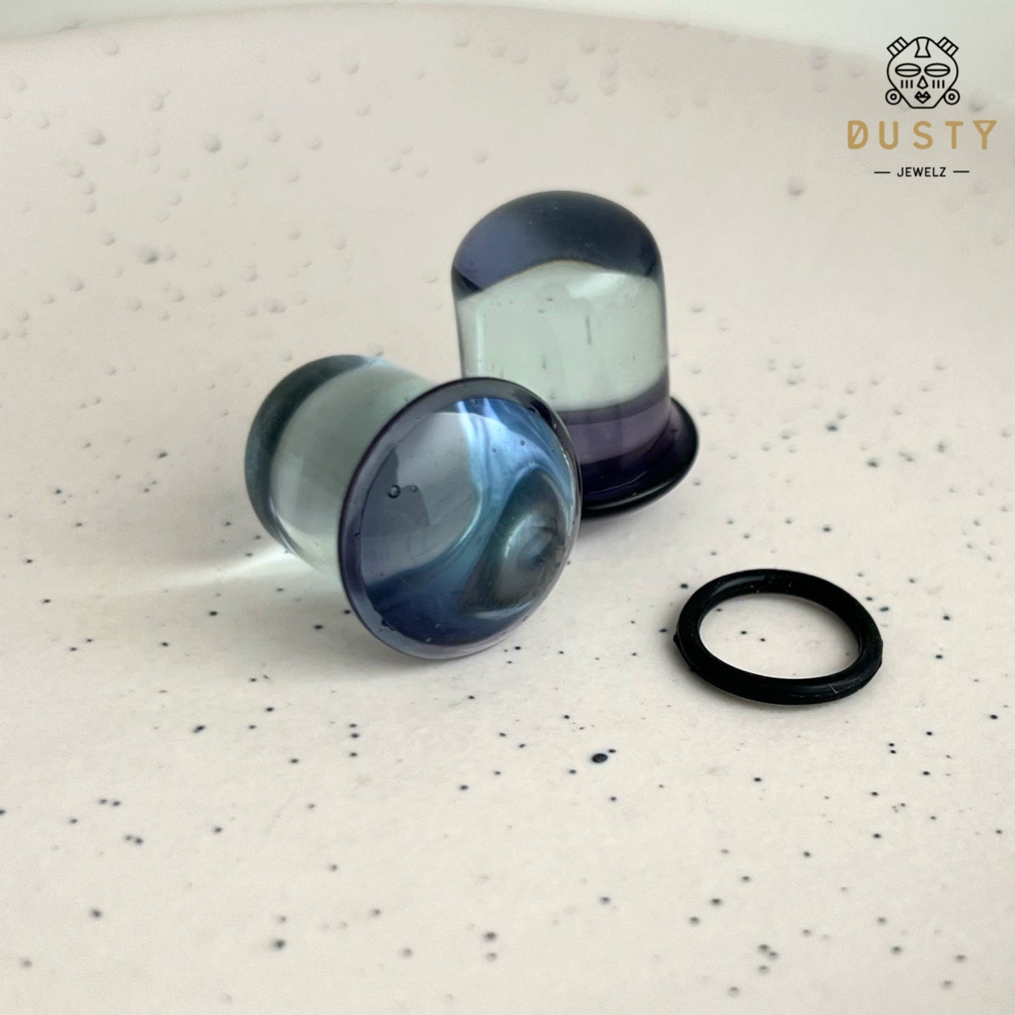 Glass Dead Stretching Plugs | Single Flare | Rubber O - Ring | 0.5mm Increments
