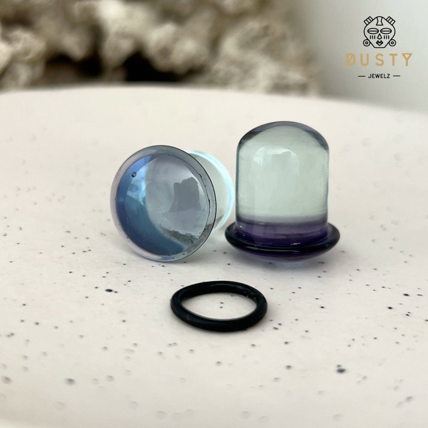 Glass Dead Stretching Plugs | Single Flare | Rubber O - Ring | 0.5mm Increments