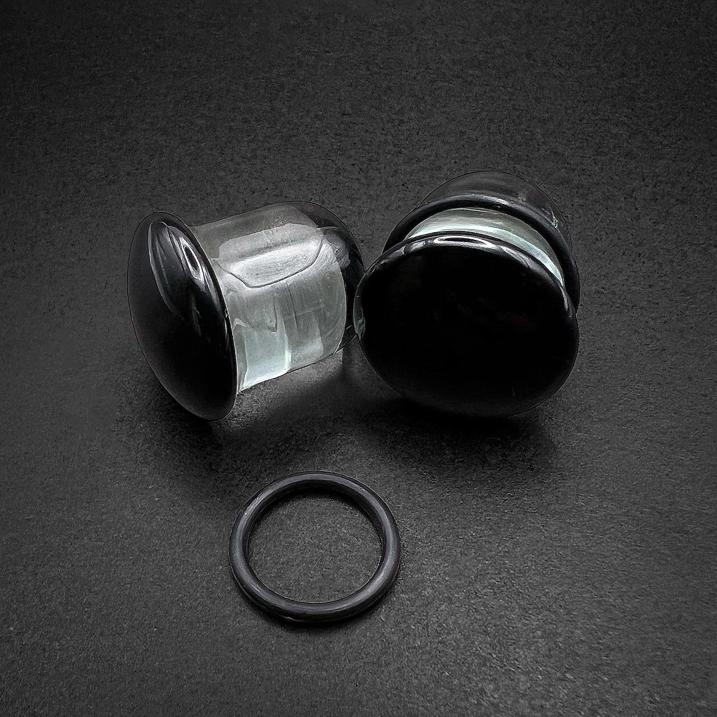 Glass Dead Stretching Plugs | Single Flare | Rubber O - Ring | 0.5mm Increments