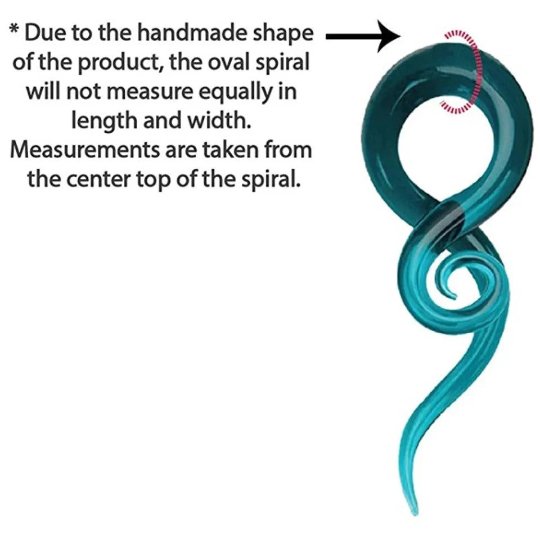 Glass Snake Curl Ear Hangers | Spiral Tapers - DustyJewelz