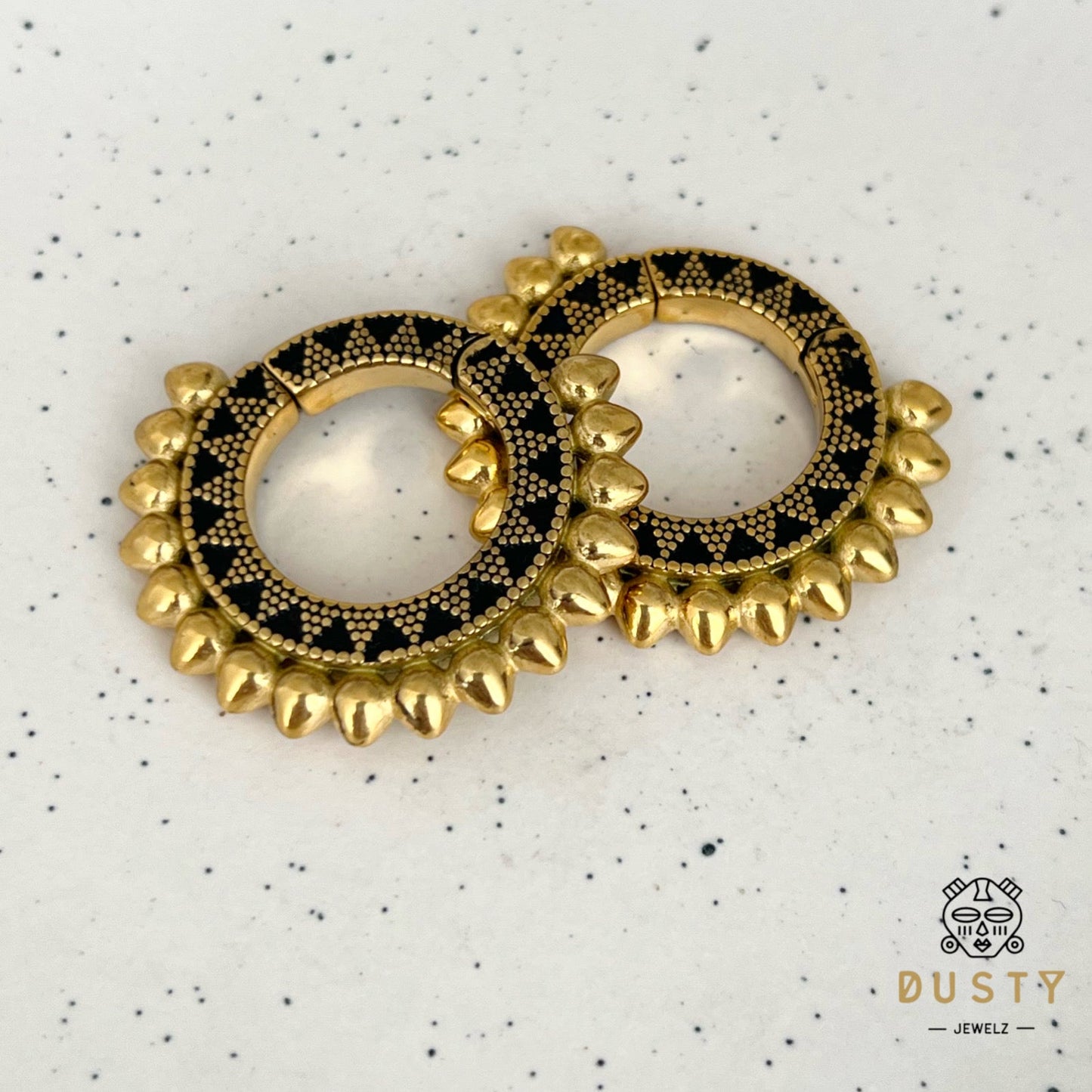Gypsy Circle Ear Weight | Antique Lobe Hangers - DustyJewelz