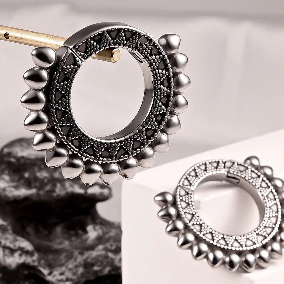 Gypsy Circle Ear Weight | Antique Lobe Hangers - DustyJewelz