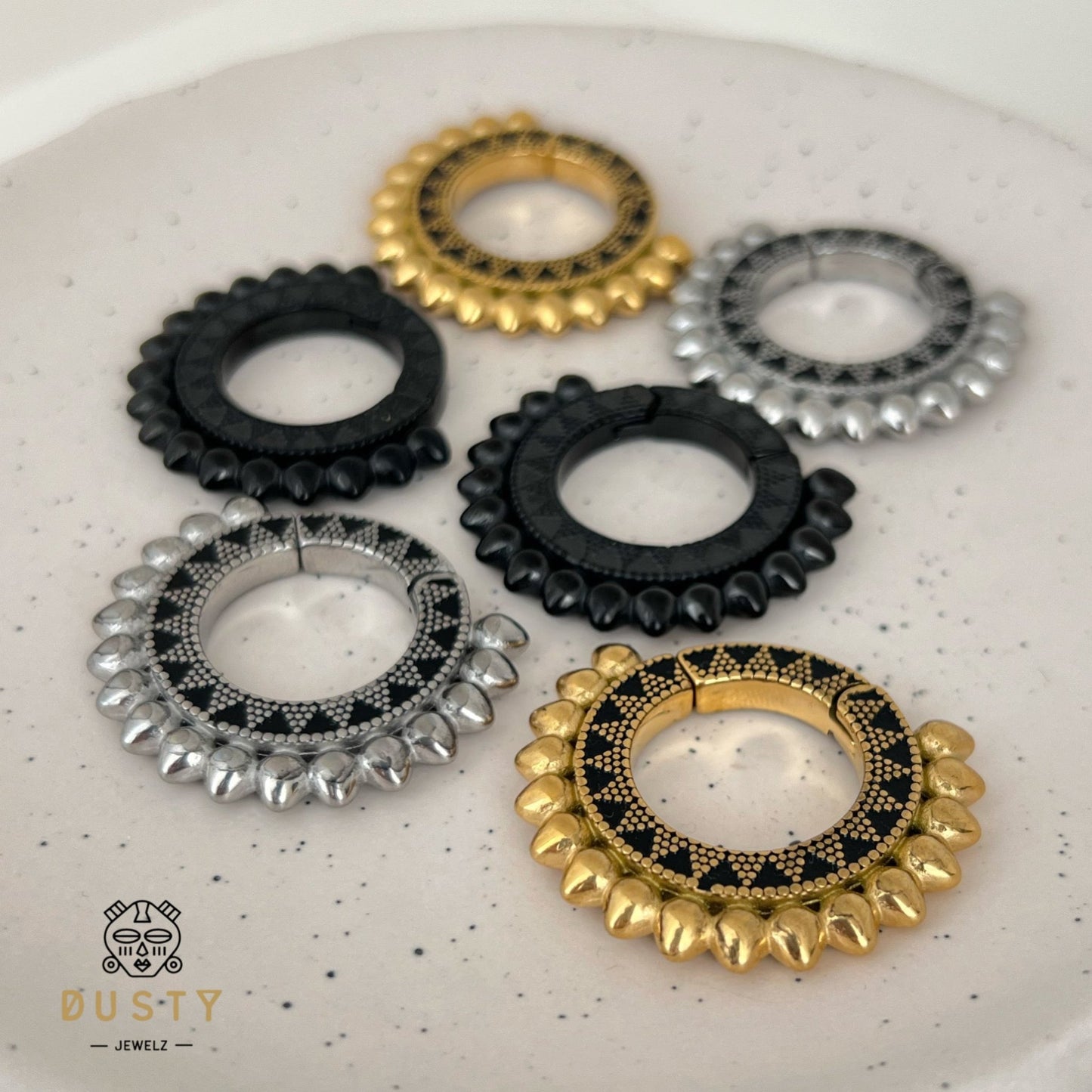 Gypsy Circle Ear Weight | Antique Lobe Hangers - DustyJewelz
