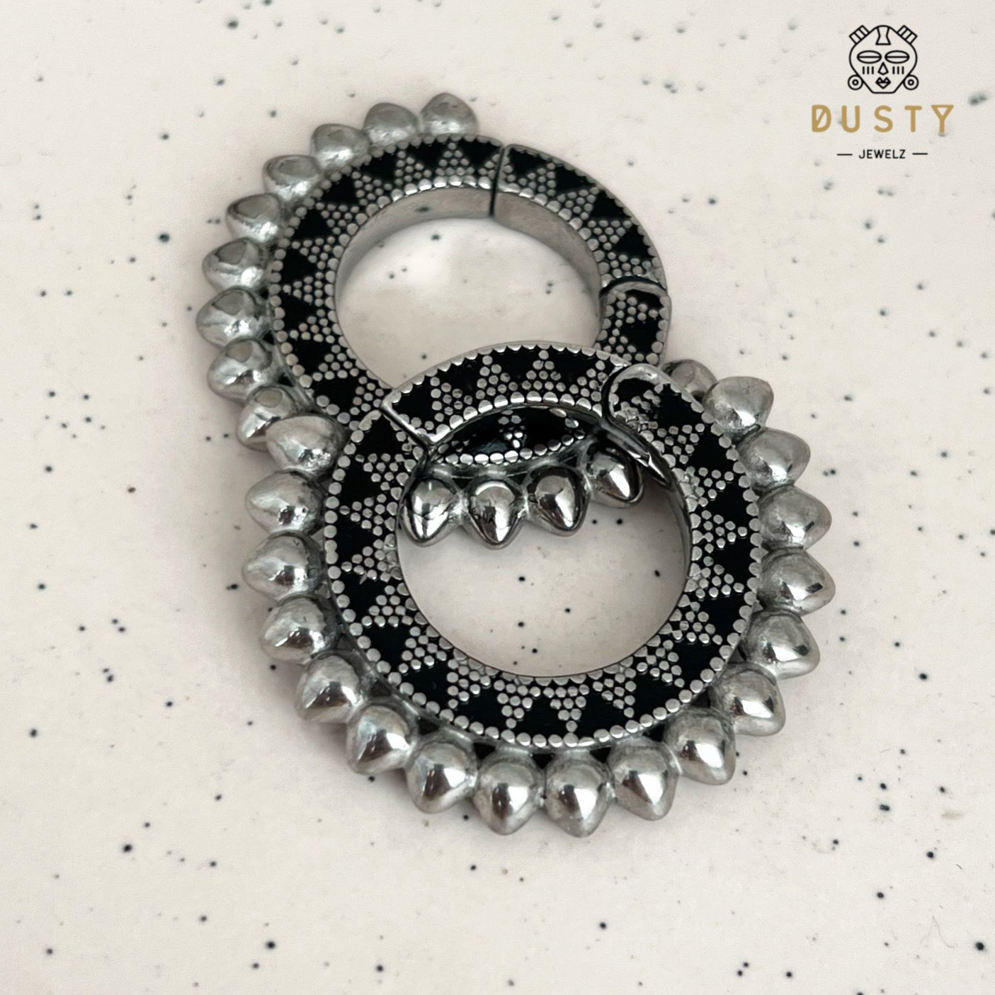 Gypsy Circle Ear Weight | Antique Lobe Hangers - DustyJewelz