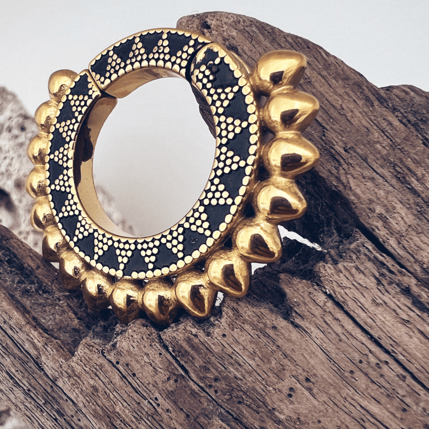 Gypsy Circle Ear Weight | Antique Lobe Hangers - DustyJewelz
