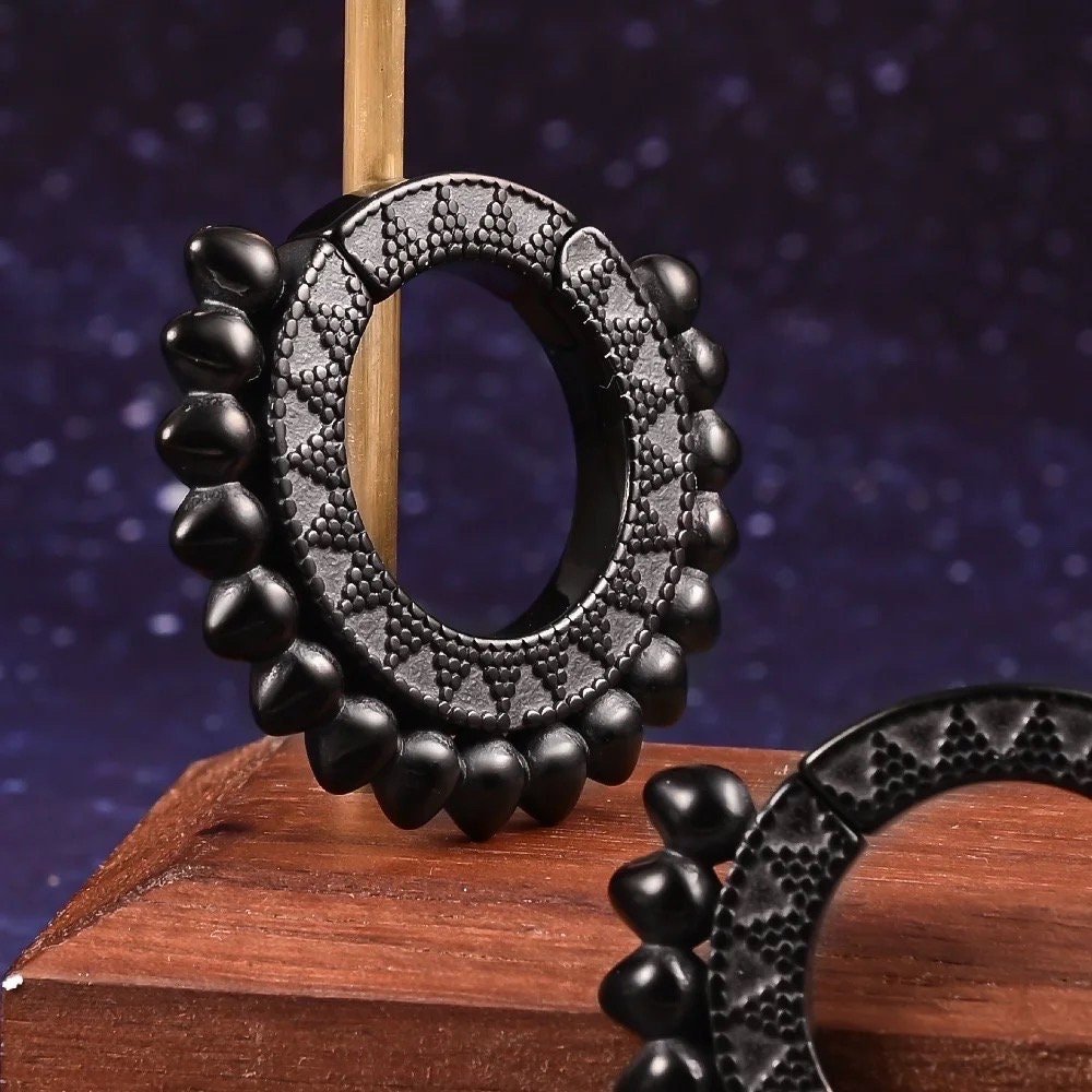 Gypsy Circle Ear Weight | Antique Lobe Hangers - DustyJewelz
