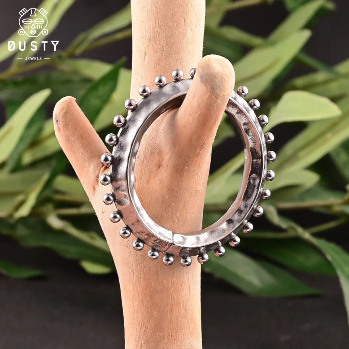 Hammered Hoop Ear Weights - DustyJewelz