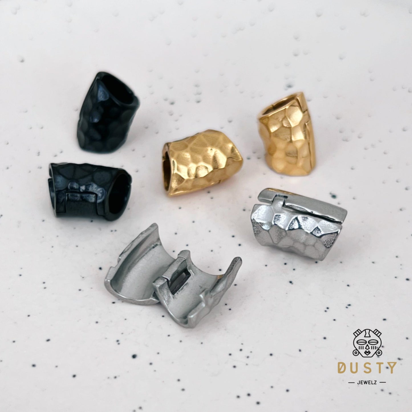 Hammered Lobe Clips | Ear Hangers | 4 Sizes - DustyJewelz