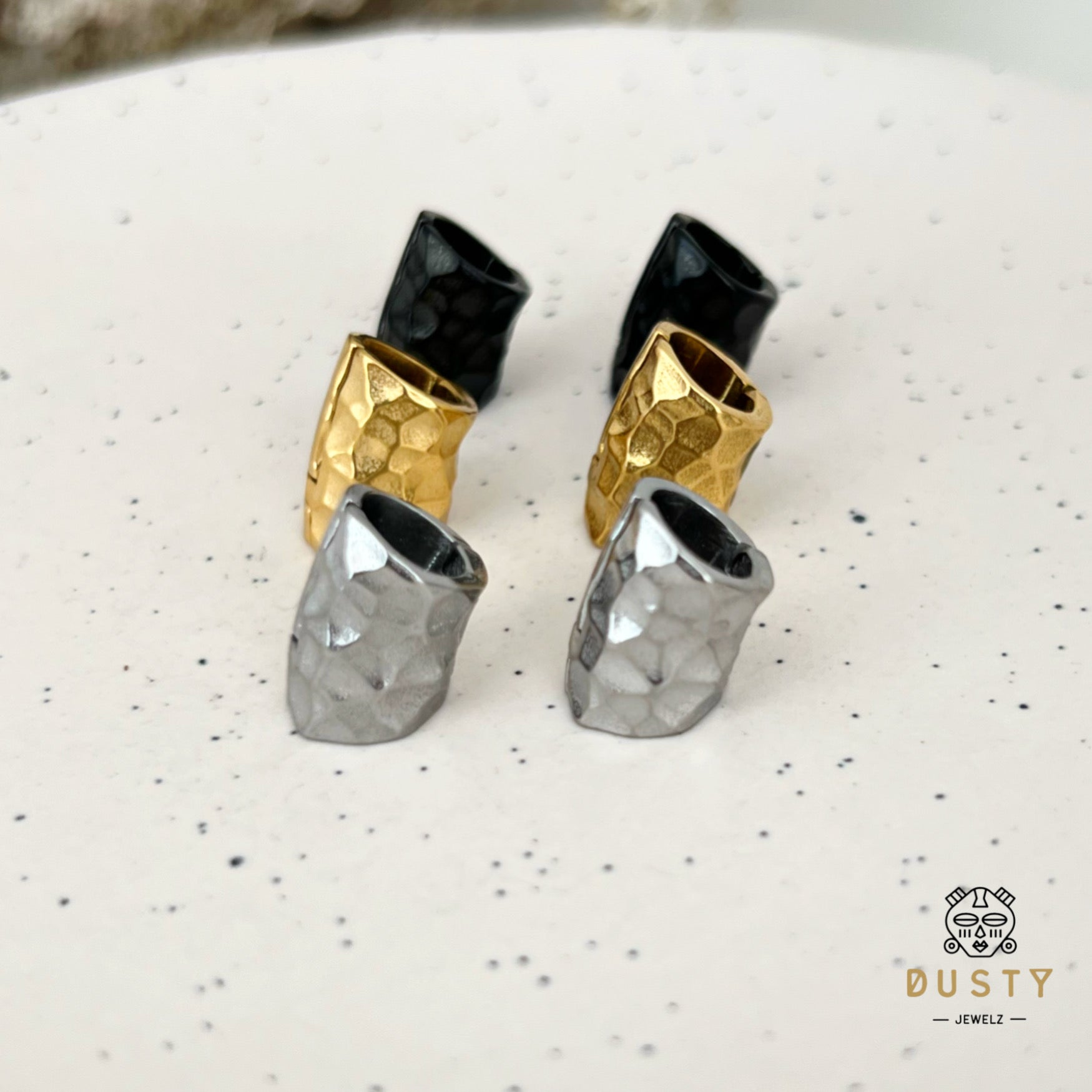 Hammered Lobe Clips | Ear Hangers | 4 Sizes - DustyJewelz