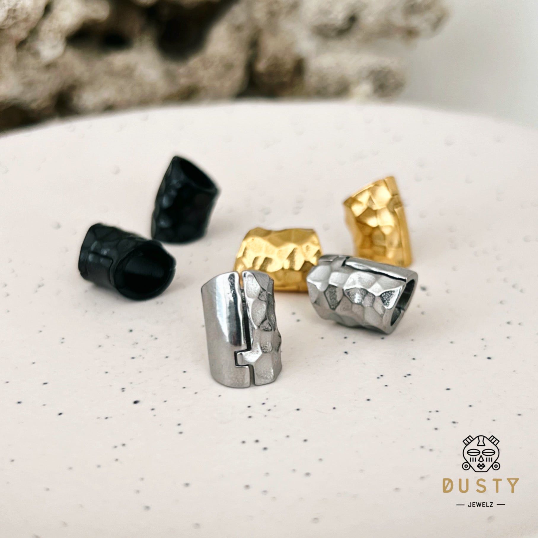 Hammered Lobe Clips | Ear Hangers | 4 Sizes - DustyJewelz