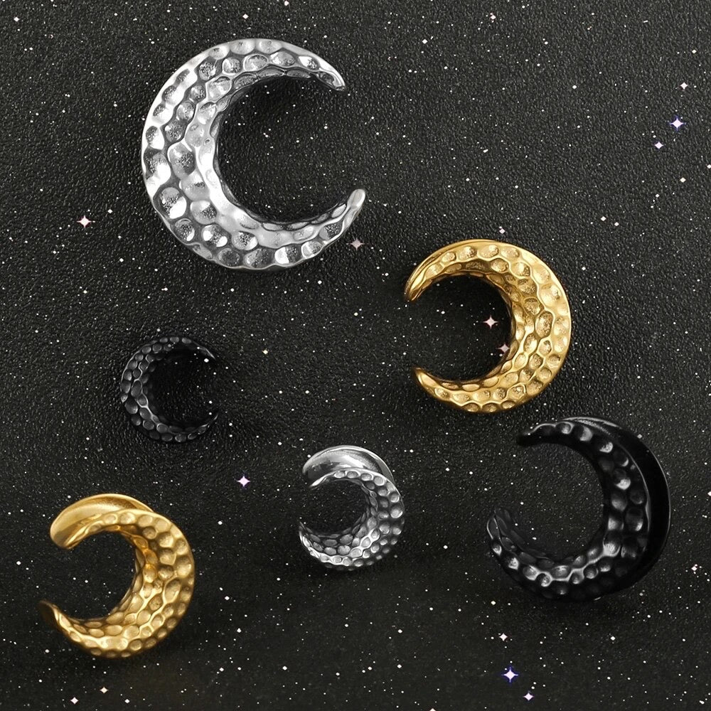 Hammered Saddle Spreader Plugs - DustyJewelz