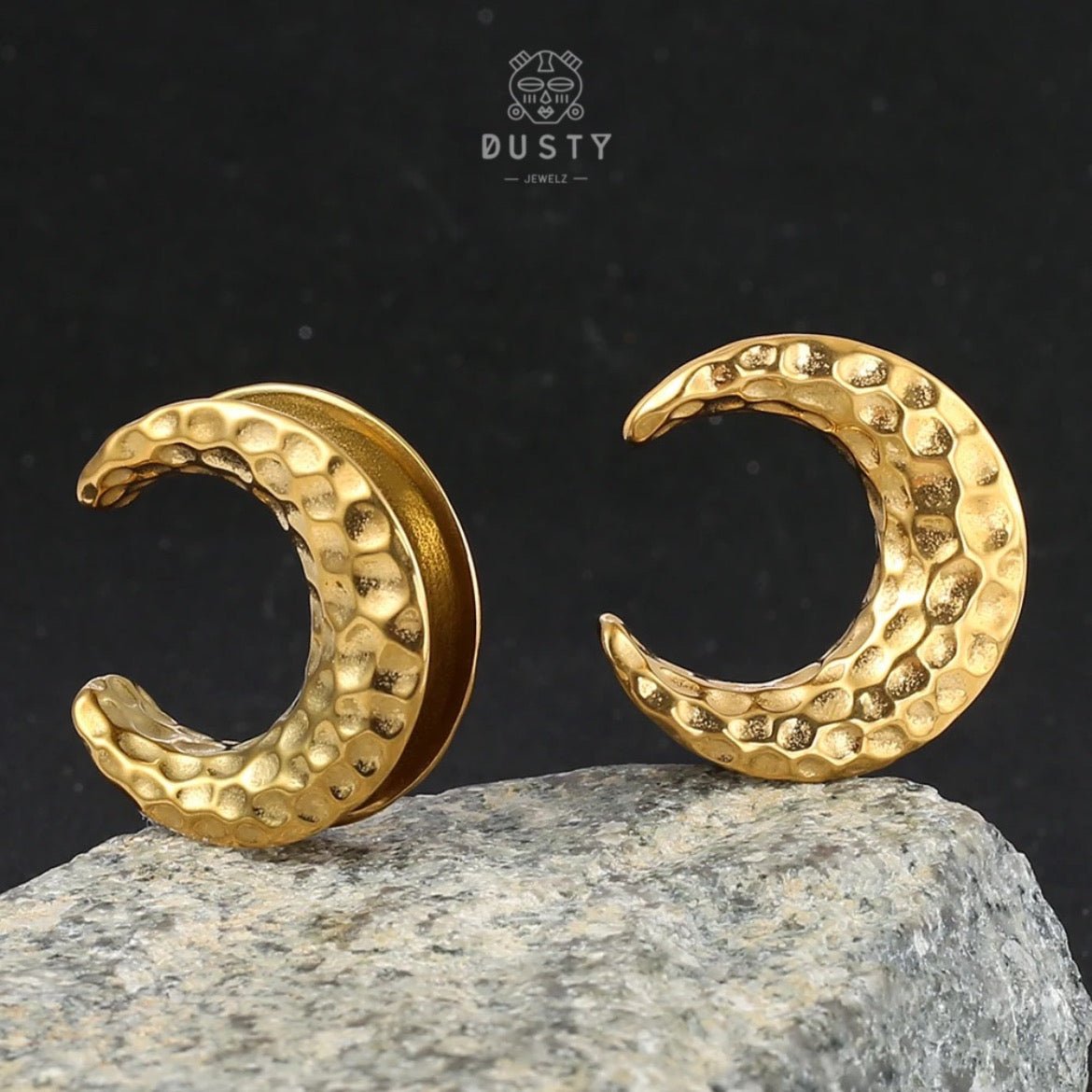 Hammered Saddle Spreader Plugs - DustyJewelz