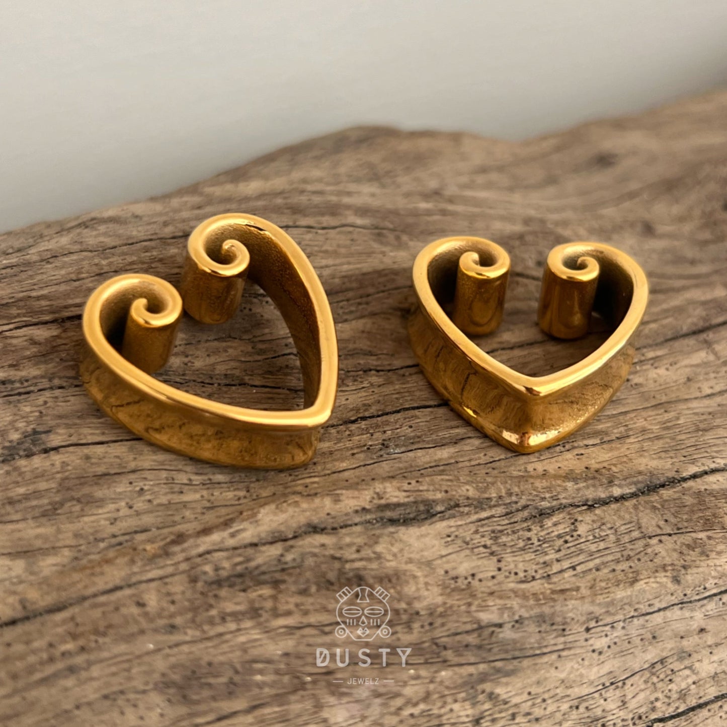 Heart Ear Saddle Spreaders | Stainless Steel Lobe Hangers - DustyJewelz
