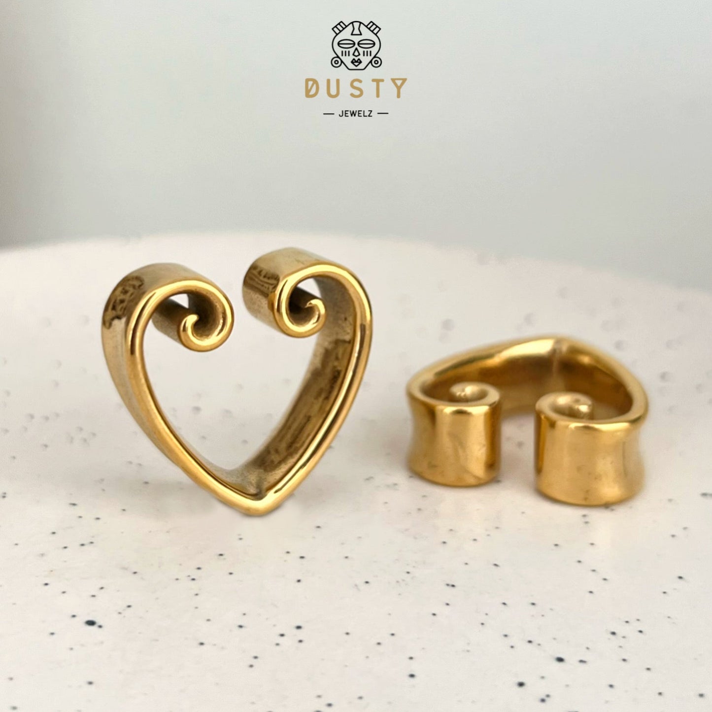 Heart Ear Saddle Spreaders | Stainless Steel Lobe Hangers - DustyJewelz