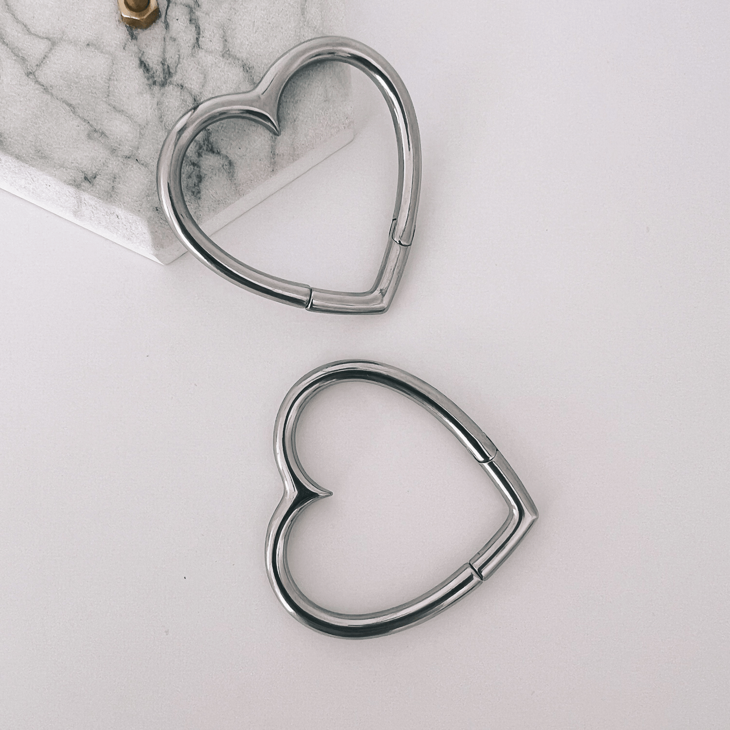 Heart Hoop Ear Weights - DustyJewelz