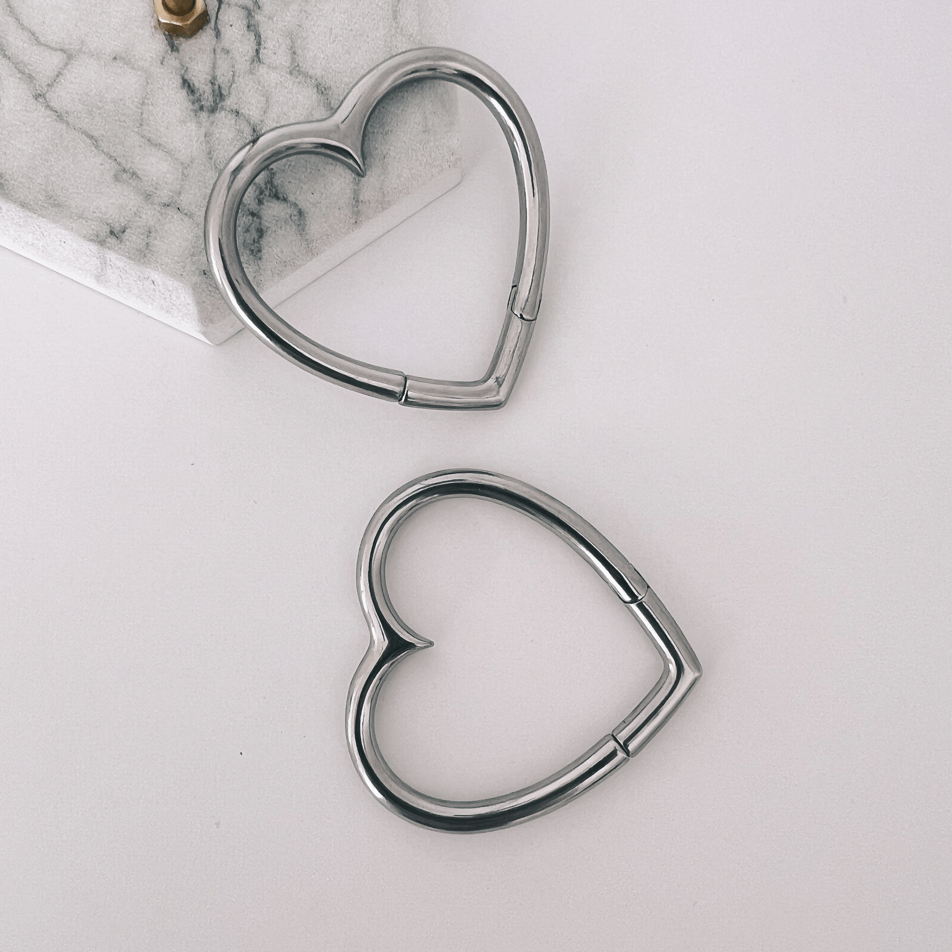 Heart Hoop Ear Weights - DustyJewelz