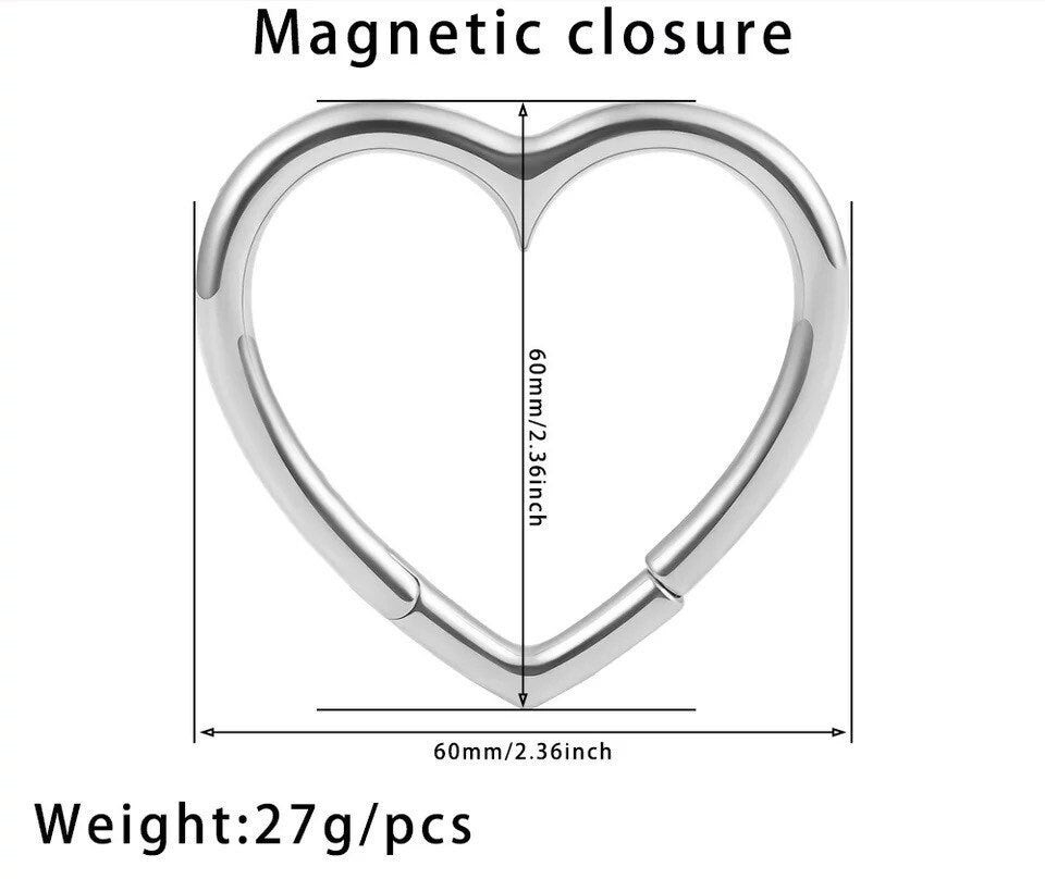 Heart Hoop Ear Weights - DustyJewelz