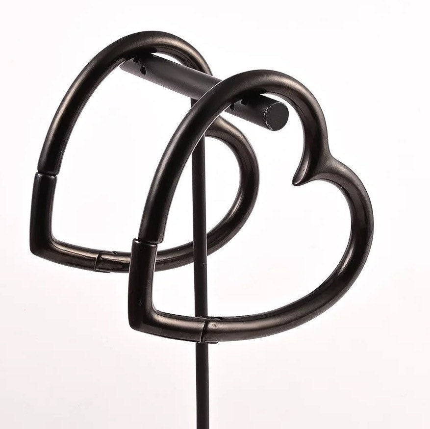 Heart Hoop Ear Weights - DustyJewelz