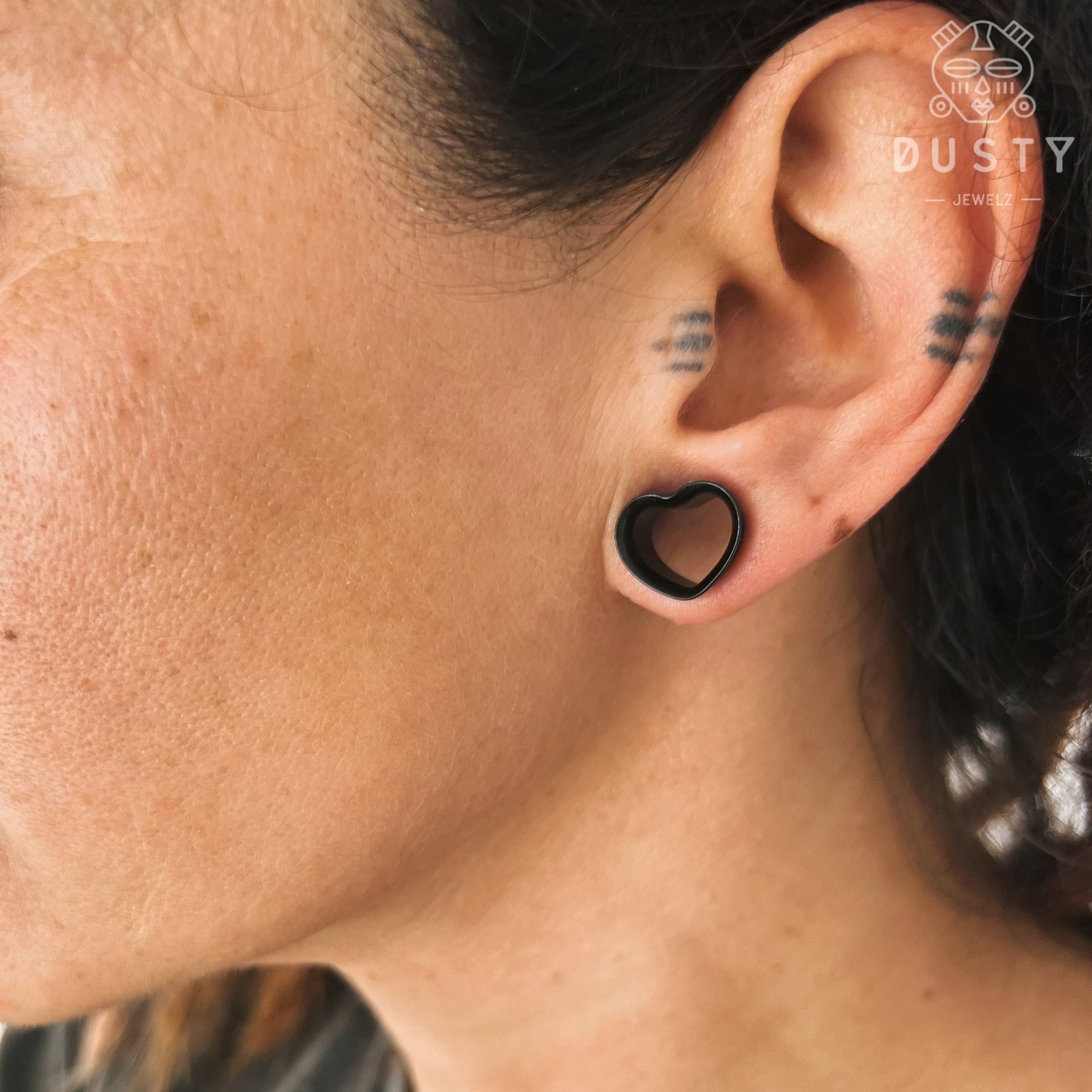 Heart Shaped Eyelets | Double Flared - DustyJewelz