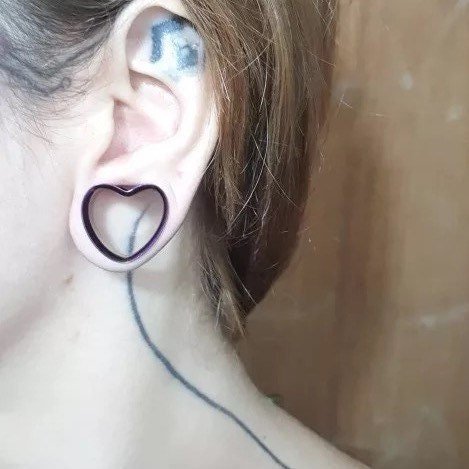 Heart Shaped Eyelets | Double Flared - DustyJewelz