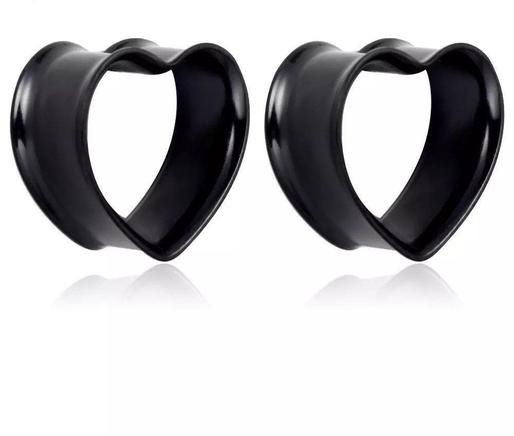 Heart Shaped Eyelets | Double Flared - DustyJewelz