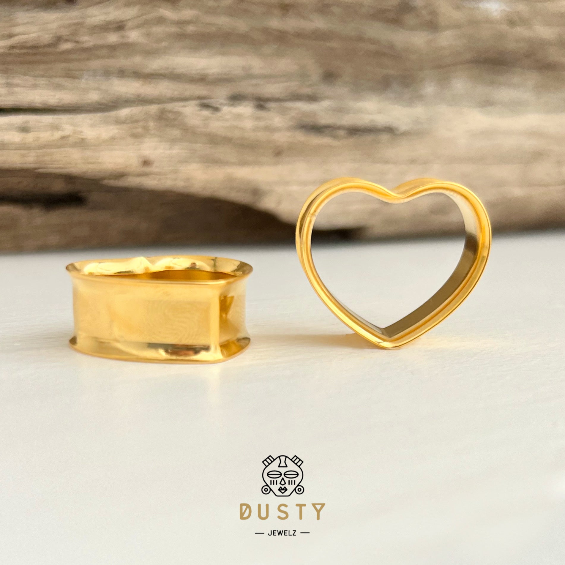 Heart Shaped Eyelets | Double Flared - DustyJewelz