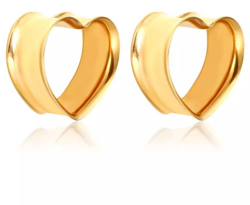 Heart Shaped Eyelets | Double Flared - DustyJewelz
