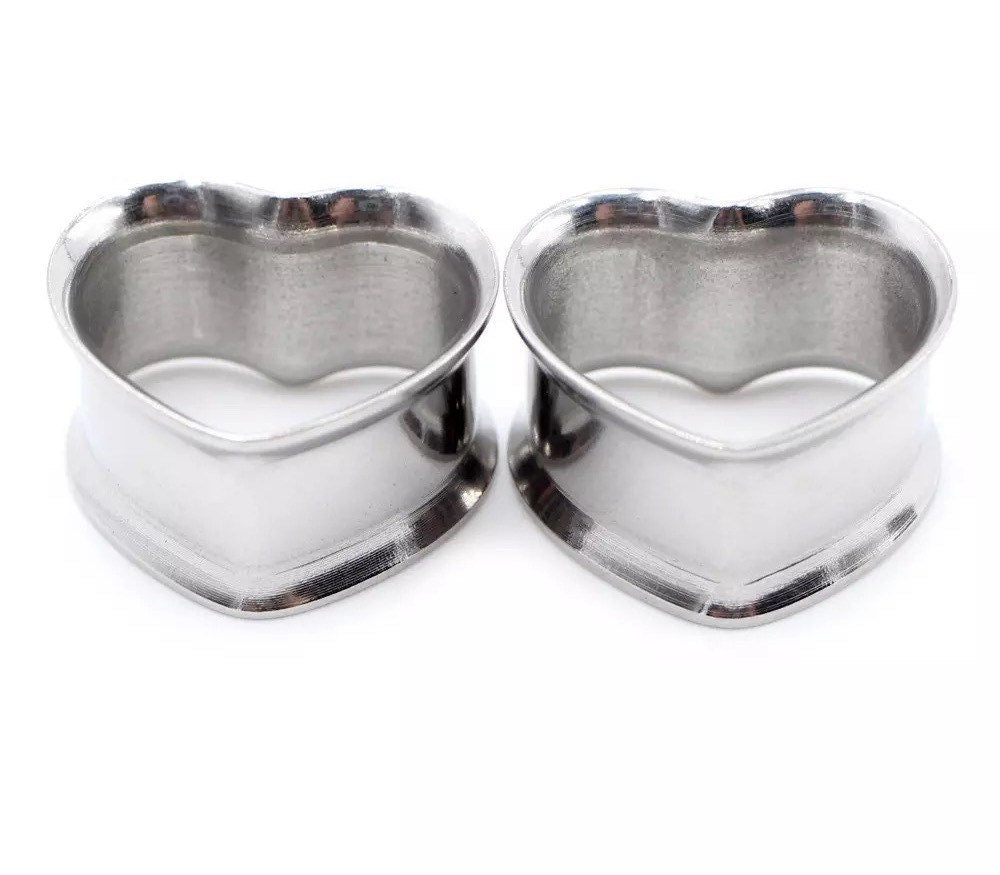 Heart Shaped Eyelets | Double Flared - DustyJewelz