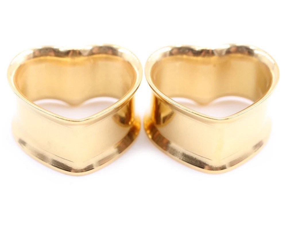 Heart Shaped Eyelets | Double Flared - DustyJewelz