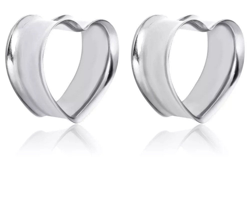 Heart Shaped Eyelets | Double Flared - DustyJewelz