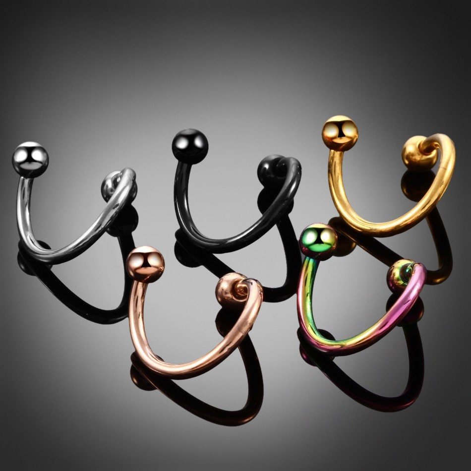 Lip Hugger | Twist Circular Barbell | Curly Lippy Loop - DustyJewelz