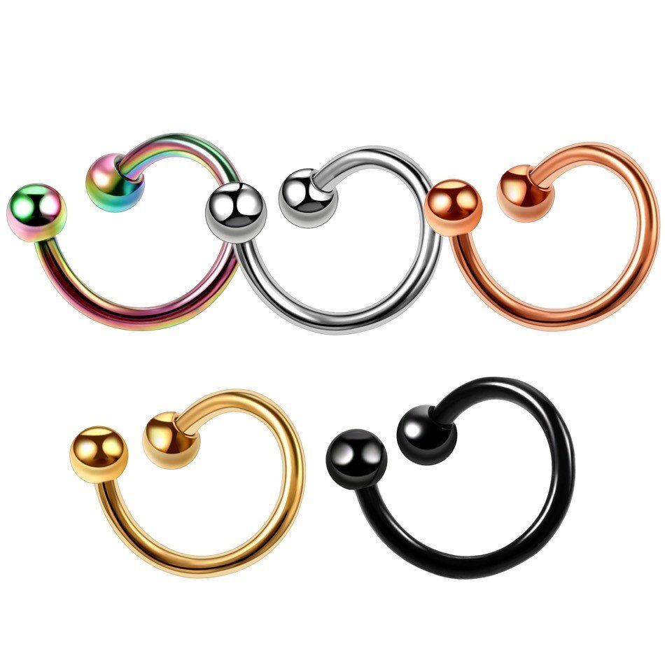 Lip Hugger | Twist Circular Barbell | Curly Lippy Loop - DustyJewelz
