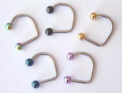Lippy Loop Labret Ring | Lip Hugger U- Shaped Horseshoe - DustyJewelz