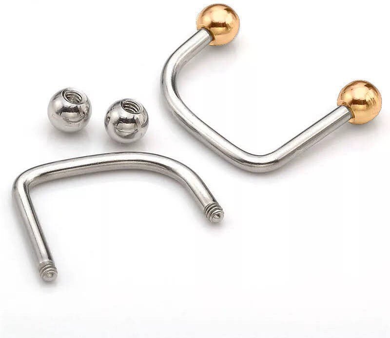 Lippy Loop Labret Ring | Lip Hugger U- Shaped Horseshoe - DustyJewelz