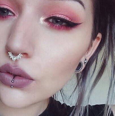 Lippy Loop Labret Ring | Lip Hugger U -Shaped Horseshoe - DustyJewelz