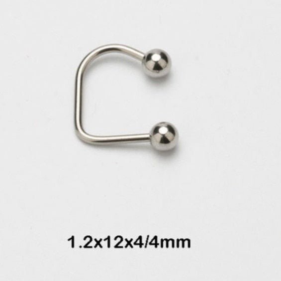 Lippy Loop Labret Ring | Lip Hugger U -Shaped Horseshoe - DustyJewelz