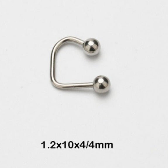 Lippy Loop Labret Ring | Lip Hugger U -Shaped Horseshoe - DustyJewelz