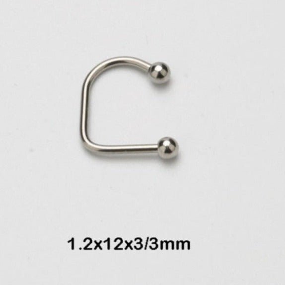 Lippy Loop Labret Ring | Lip Hugger U -Shaped Horseshoe - DustyJewelz