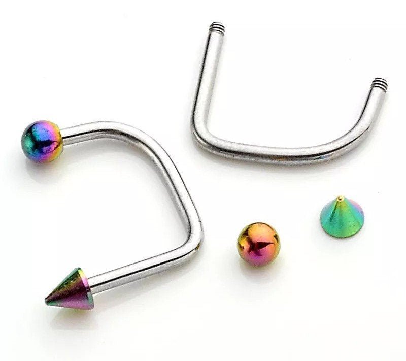 Lippy Loop Labret Ring | Lip Hugger U - Shaped Horseshoe - DustyJewelz