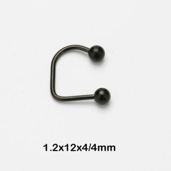 Lippy Loop Labret Ring | Lip Hugger U -Shaped Horseshoe - DustyJewelz