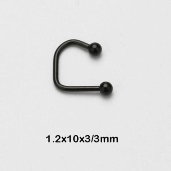 Lippy Loop Labret Ring | Lip Hugger U -Shaped Horseshoe - DustyJewelz