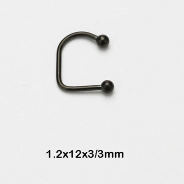 Lippy Loop Labret Ring | Lip Hugger U -Shaped Horseshoe - DustyJewelz