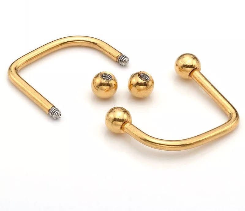 Lippy Loop Labret Ring | Lip Hugger U -Shaped Horseshoe - DustyJewelz