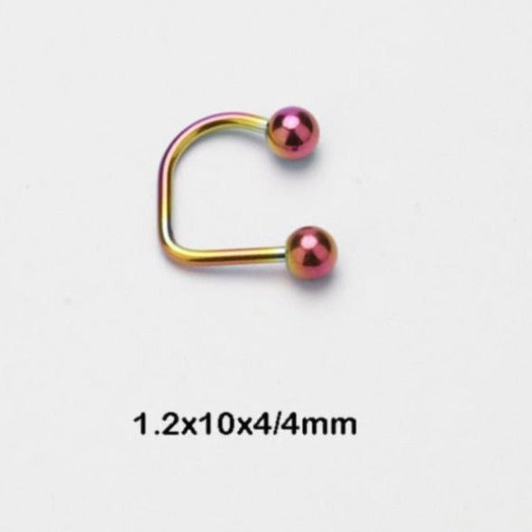 Lippy Loop Labret Ring | Lip Hugger U -Shaped Horseshoe - DustyJewelz