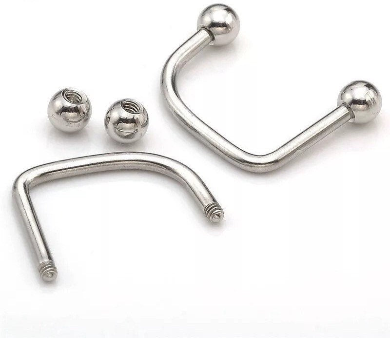 Lippy Loop Labret Ring | Lip Hugger U -Shaped Horseshoe - DustyJewelz