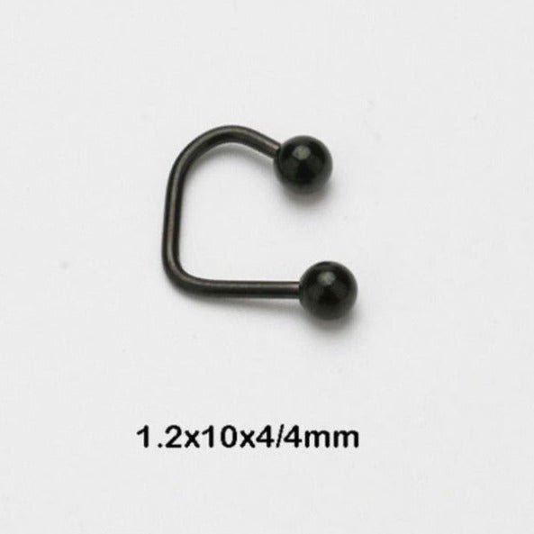 Lippy Loop Labret Ring | Lip Hugger U -Shaped Horseshoe - DustyJewelz