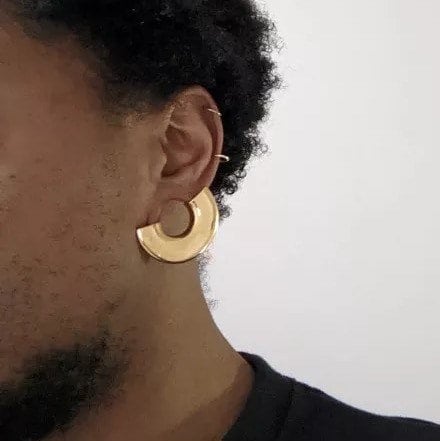 Lobe Shield Wrap Ear Saddle Spreaders | Steel Hangers - DustyJewelz