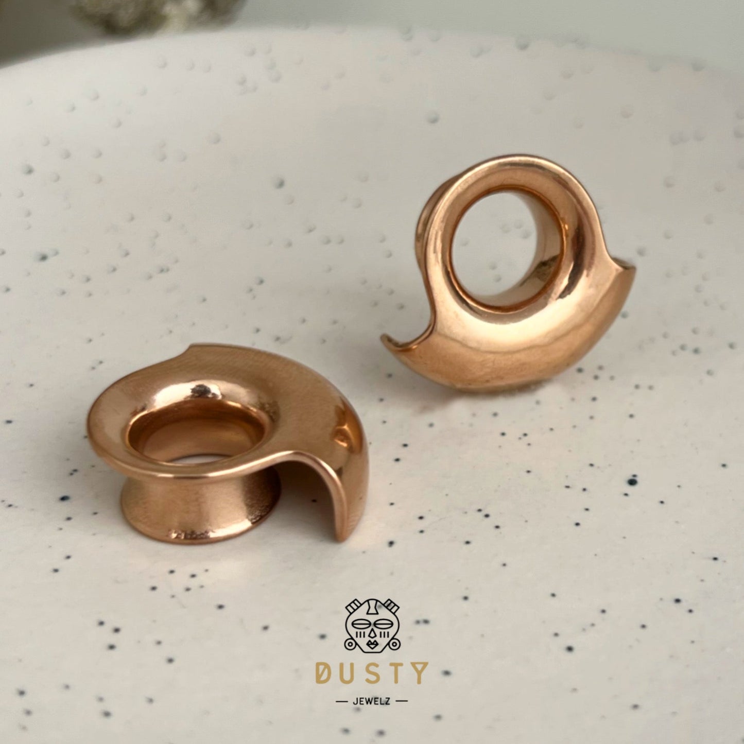 Lobe Wrap Ear Tunnels | Double Flared Plugs - DustyJewelz