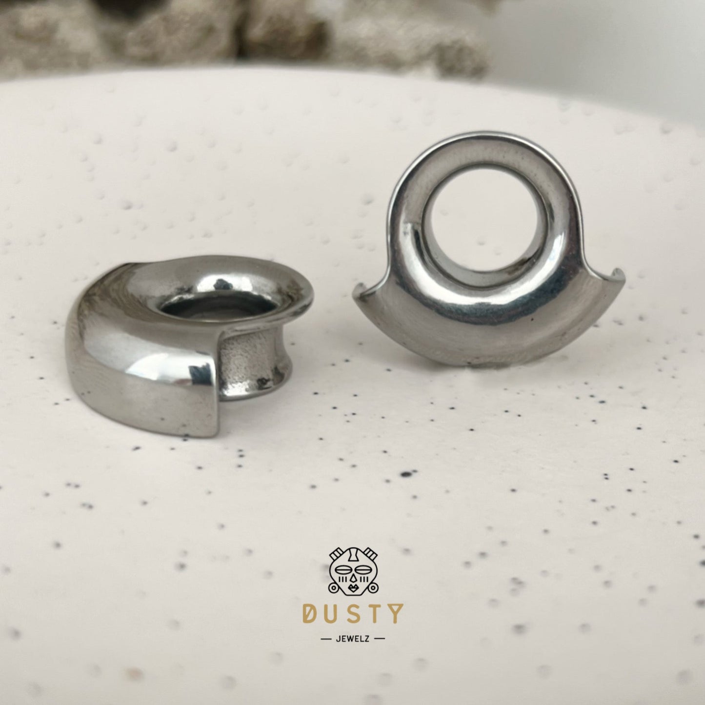 Lobe Wrap Ear Tunnels | Double Flared Plugs - DustyJewelz