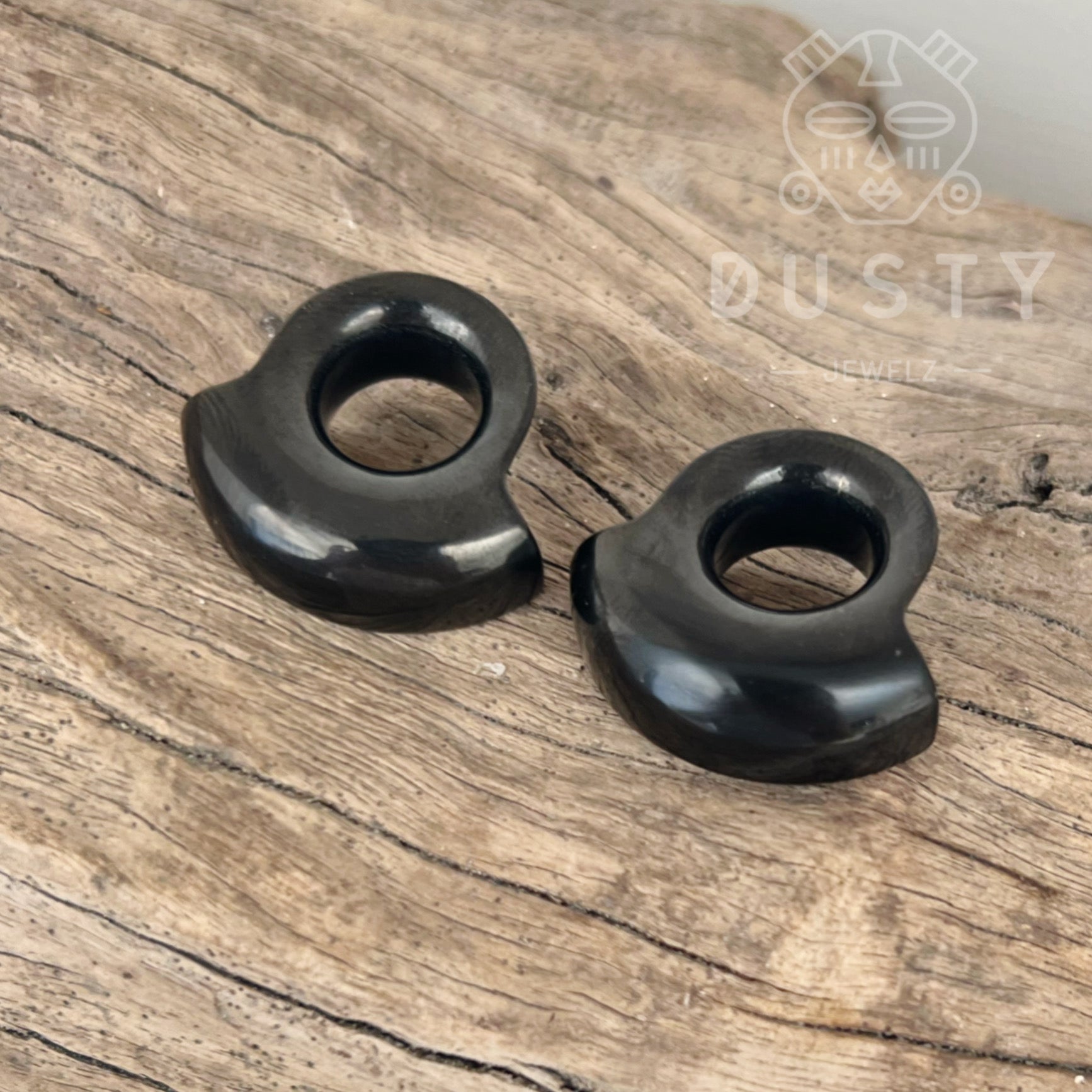 Lobe Wrap Ear Tunnels | Double Flared Plugs - DustyJewelz
